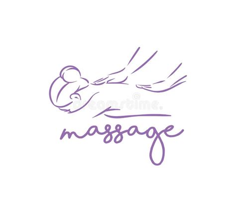 Vector Illustration Concept Of Massage Body Relax Symbol Icon On White Background Stock Vector