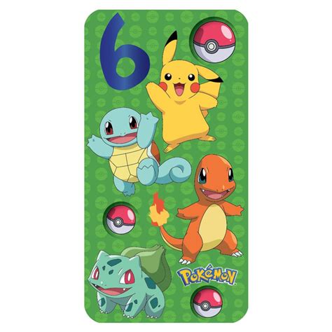 6th Birthday Pokemon Birthday Card 250503 Character Brands