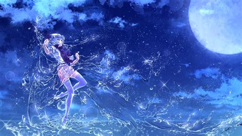Anime Girl Water Wallpapers Wallpaper Cave