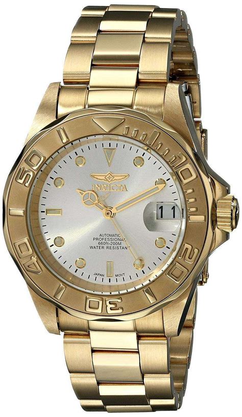 A seasoned diver knows the importance of a great dive watch. Invicta Pro Diver Automatic Gold Dial 9010 Men's Watch - CityWatches.co.uk
