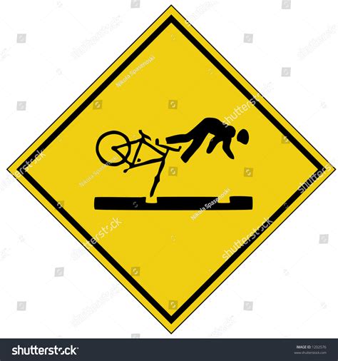 Illustration Bike Crash Sign Stock Illustration 1202576