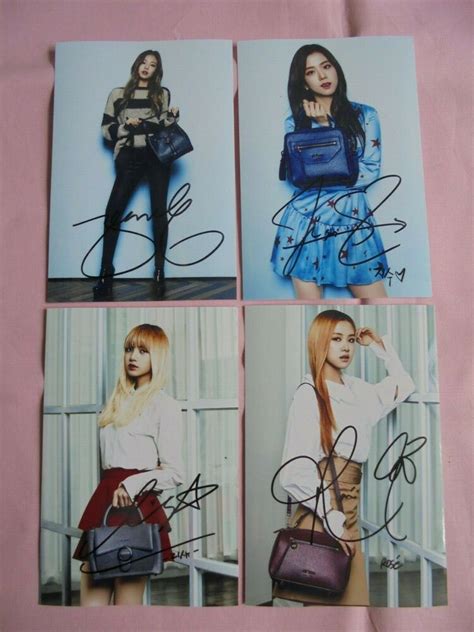 Blackpink 4 Photos 4 X 6 Inches Blackpink All Member Hand Signed