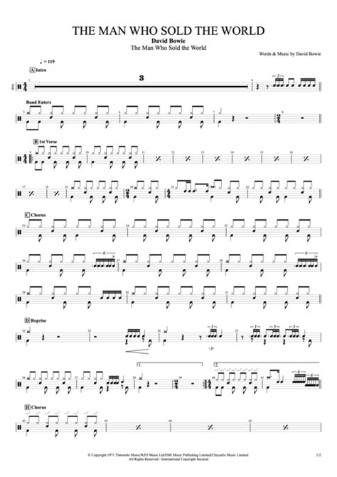 Tablature The Man Who Sold The World De David Bowie Guitar Pro Full