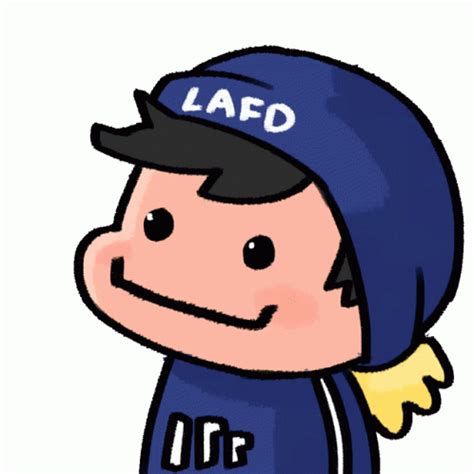 A Drawing Of A Person Wearing A Baseball Cap With The Word Lafd On It