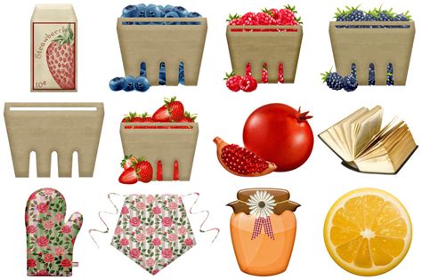 Fruit And Canning Country Shabby Chic Clip Art By Me And