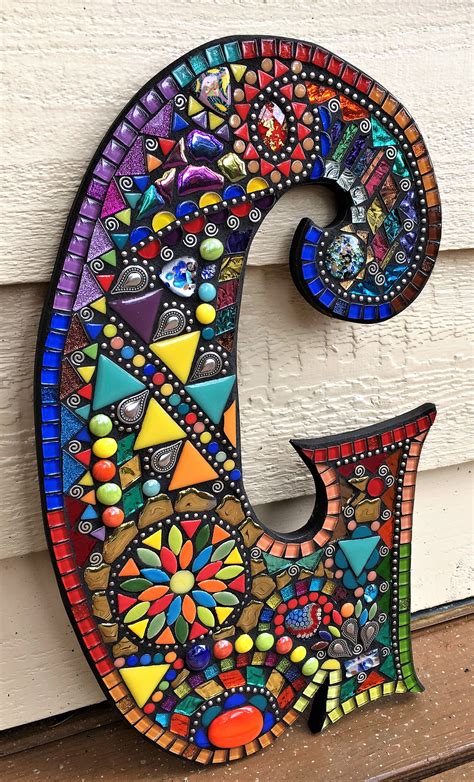 Custom Mosaic Letters By Tina Wise Crackin Mosaics Resin Art