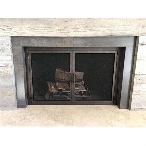 Fireplace glass doors for marco fireplace (black finish). Sky - Rectangular Fireplace Door | Fireplace doors ...