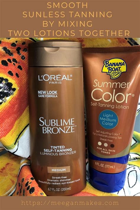 Sunless Tan Using Two Lotions Together