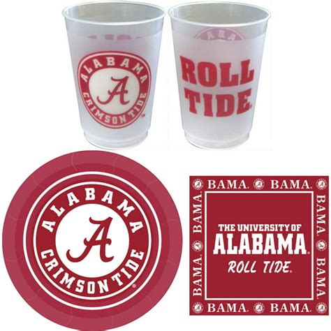 Alabama Crimson Tide Party Supplies 81 Pieces Serves 24 Walmart