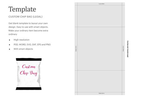 Chip bag template free enjoy gifts pinterest bags 52 easy. Custom Chips Bag Template | Silhouette Studio | Cricut ...