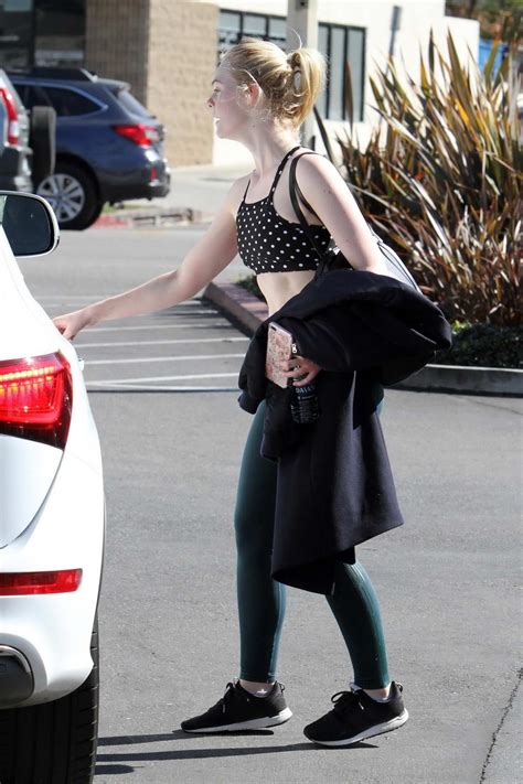 Elle Fanning Spotted Leaving The Gym After She Wraps Up A Workout In