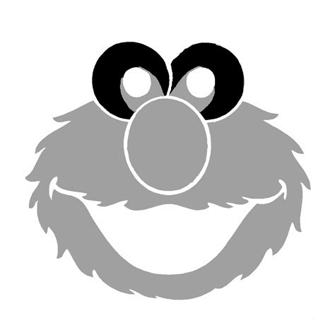 Easy Elmo Face Pumpkin Carving Stencil Template Free Printable Funny