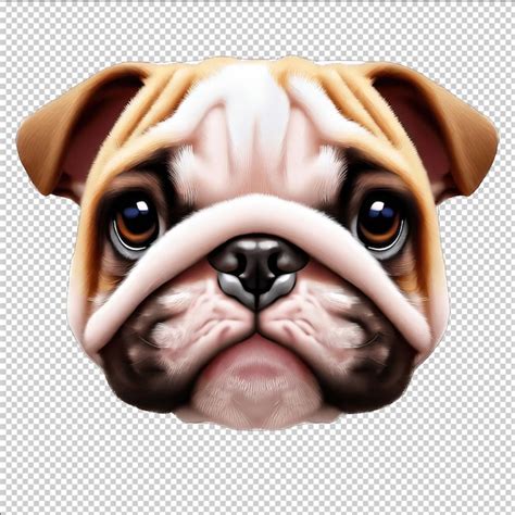 Premium Psd Lovely Doggy Face Graphic