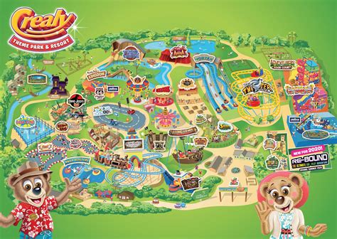 Asia's first animation theme park', maps has finally opened its doors to the public yesterday! Map of Crealy Theme Park & Resort | Most rides in Devon