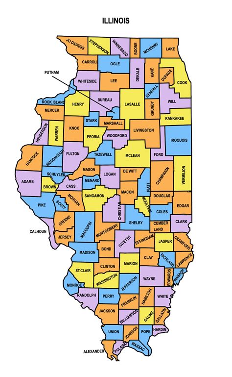 Illinois County Map: Editable & Printable State County Maps