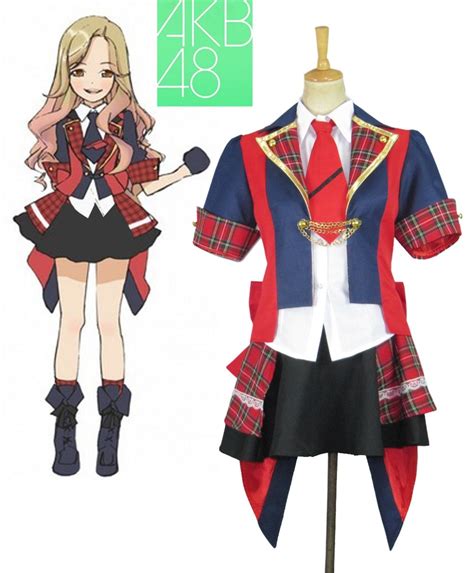 Japan Anime Akb48 Subunits Tomomi Itano Singing Uniform Cosplay Costume