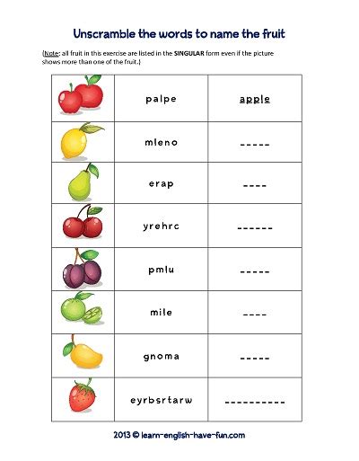 Find the best words on the board to earn trophies and high scores! Fruit Spelling Lesson