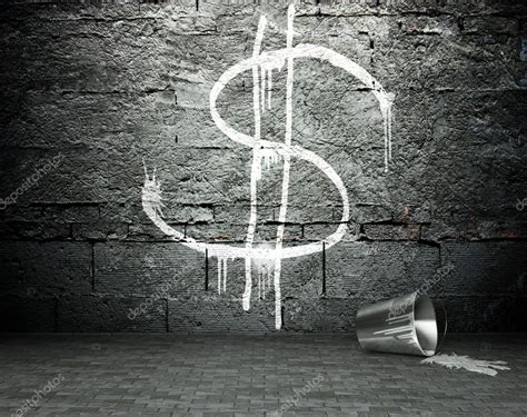 Check spelling or type a new query. Graffiti wall with dollar sign, street background — Stock ...
