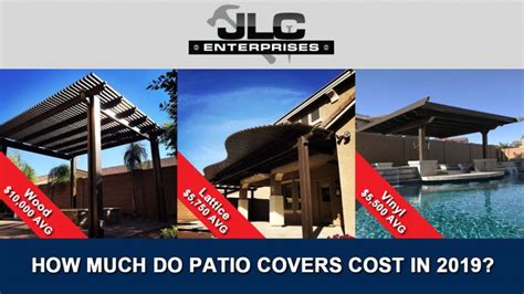 Vinyl lattice patio covers cost between $2,000 and $4,500 total, and some diy kits for these type enclosed by a railing that extends across the front or sides. Average Cost Alumawood Patio Cover - Patio Ideas