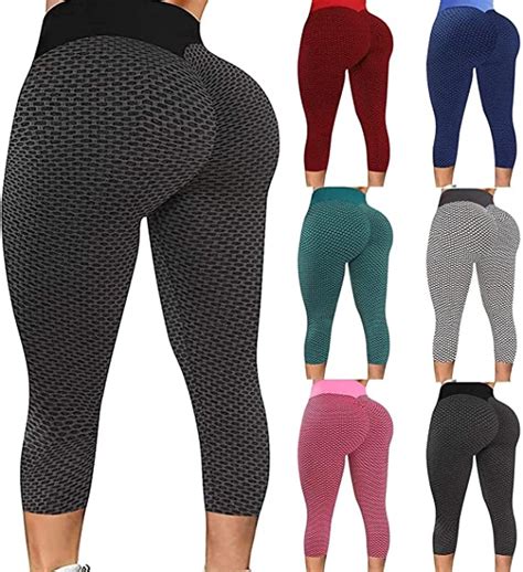 Women S Sexy Leggings Plus Size High Waist Honeycomb Scrunch Butt Lift Workout Yoga Pants Eight