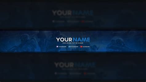 Free Halo Youtube Banner Template Psd Pertaining To Yt Banner
