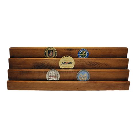 Large Wooden Challenge Coin Display | LogoTags