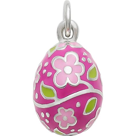 James Avery Painted Easter Egg Enamel Charm Silver Charms Jewelry