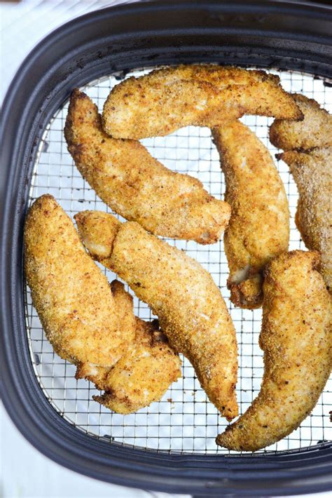Soak the chicken strips in the buttermilk along with the salt and freshly ground pepper for 30 minutes to 1 hour. Simply Scratch Crispy Air Fryer Chicken Tenders - Simply Scratch