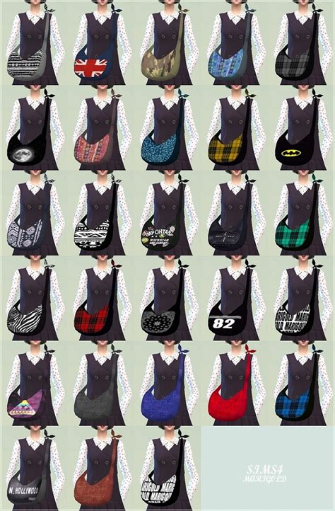 My Sims 4 Blog Accessory Bags For Males And Females By Marigold
