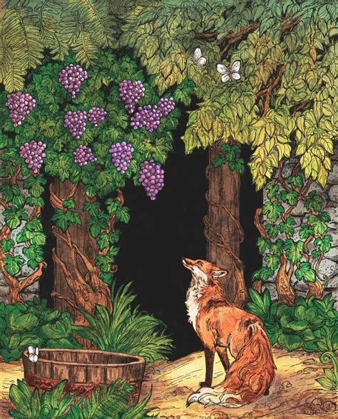 The Fox And The Grapes An Art Print By Ashley Stewart Fox Art