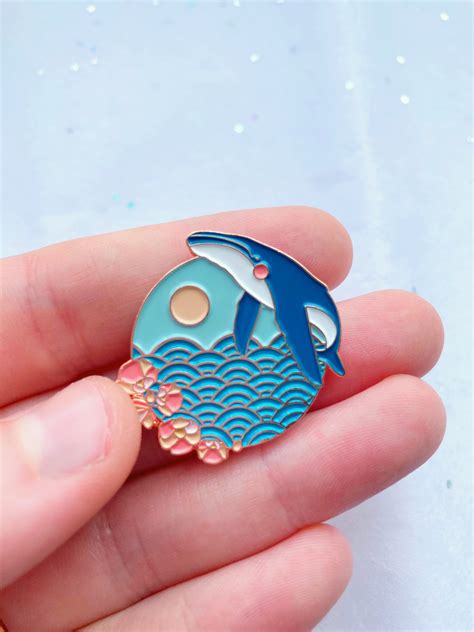 Mix And Match Set Of 2 Enamel Pins Sea Ocean Whales Etsy
