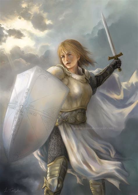 Fantasy Art Warrior Knight Woman Armor Of God By Bytheoakart 1300