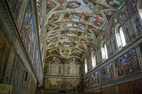 Michelangelos Painting Of The Sistine Chapel Ceiling