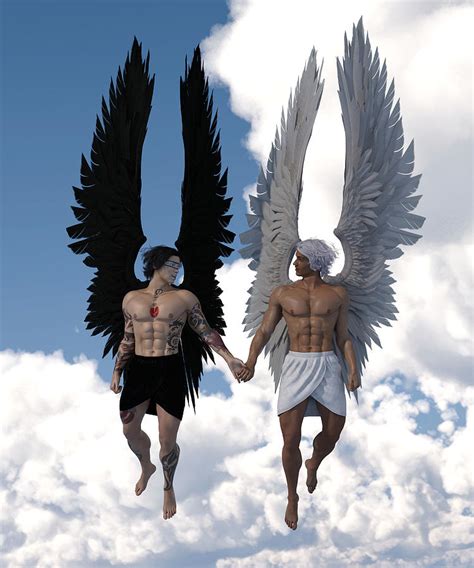 Angel Couple 1 Digital Art By Barroa Artworks Fine Art America