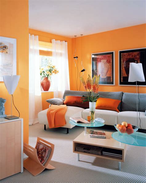 Orange Living Rooms Minimal Homes