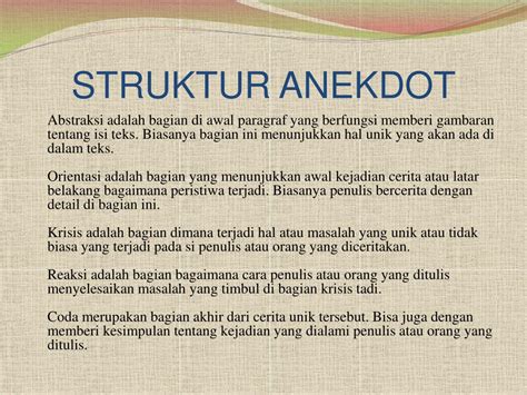 Teks Anekdot Pengertian Ciri Ciri Struktur Kaidah Dan Contohnya | The