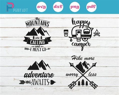 Files are used for silhouette, cricut. Mountain Svg, Adventure Awaits Svg, Hike More Worry Less ...