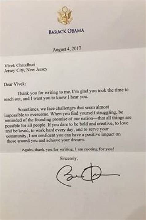 8 yo writes to wonderful president obama and the response he gets from him will warm your heart