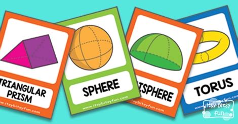 3D Shapes Flashcards - Itsy Bitsy Fun
