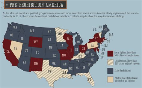 1920 Us Prohibition States Map Map