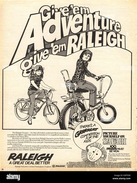 1970s Uk Raleigh Bicycles Chopper Magazine Advert Stock Photo Alamy