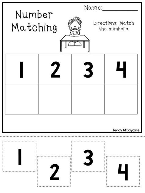 18 printable number matching worksheets free worksheets