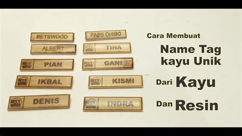 Tutorial Membuat Name Tag Dari Limbah Kayu Dan Resin Youtube