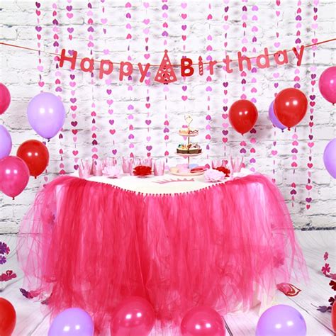 A wide variety of 1st birthday decorations options are available to you, such as event & party item type. Sunbeauty Set Pink Theme Happy Birthday Decoration DIY ...