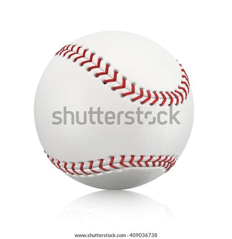 Baseball Ball Isolated On White Background Stock Illustration 409036738