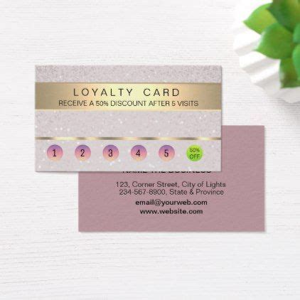 Loyalty Card Salon Makeup Artist Pink Gold Faux Zazzle With