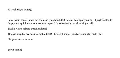 Self Introduction Email To New Colleagues Sample And Template