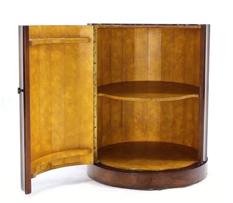 Round Mid Century Modern Pedestal With Bar Cabinet For Sale At 1stdibs