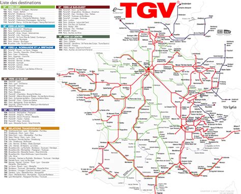 Tgv® Karte Frankreich ⇒ Schnellzugriff Tgv Linien Netz Der
