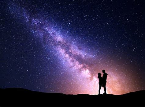 Couple Stargazing Silhouette